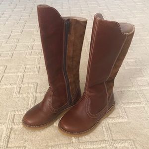 Elephantito Colorblock Brown tall boot. Girls 10